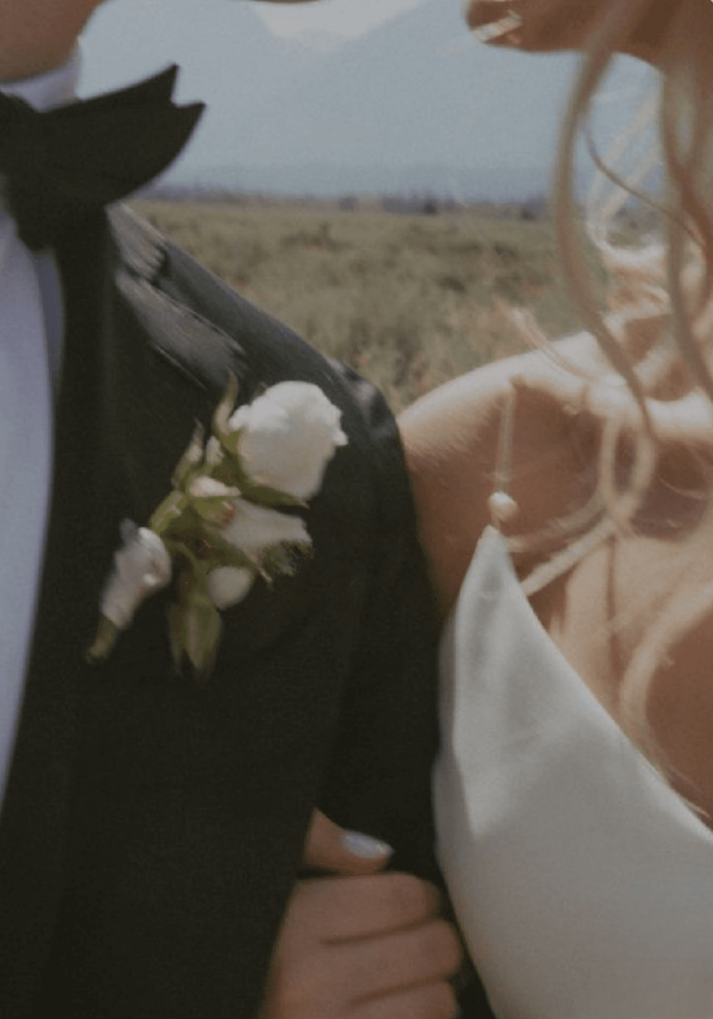 Groom boutonnière and bride detail, Calgary wedding