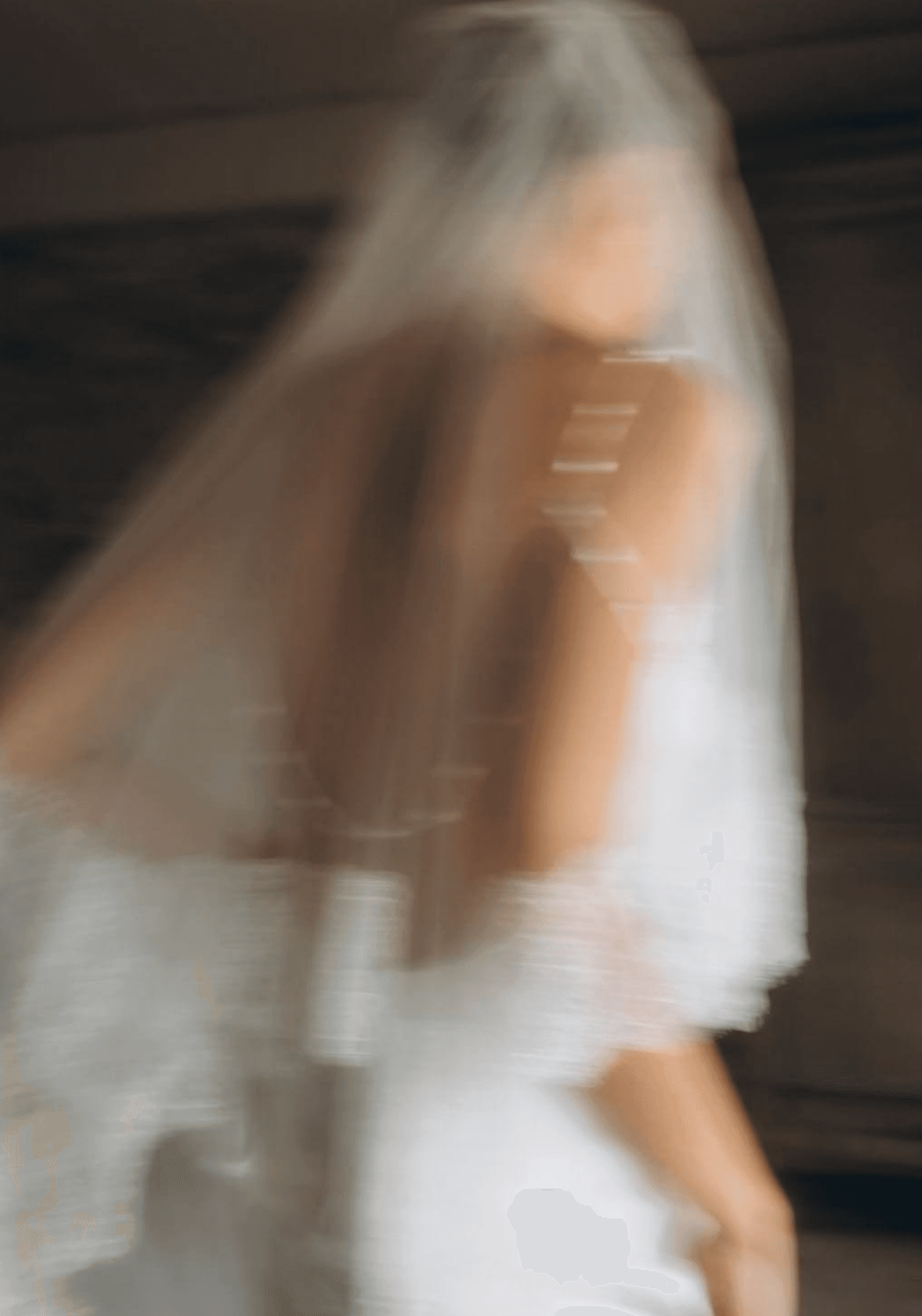 Bride veil portrait, golden hour Calgary wedding